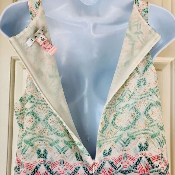 Cabi Mosaic Print Sleeveless Floaty Tunic Top - Picture 5 of 13